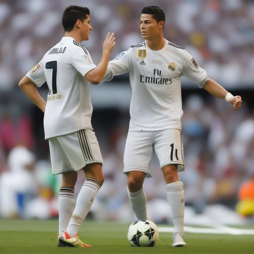 James Rodriguez và Ronaldo cùng khoác áo Real Madrid