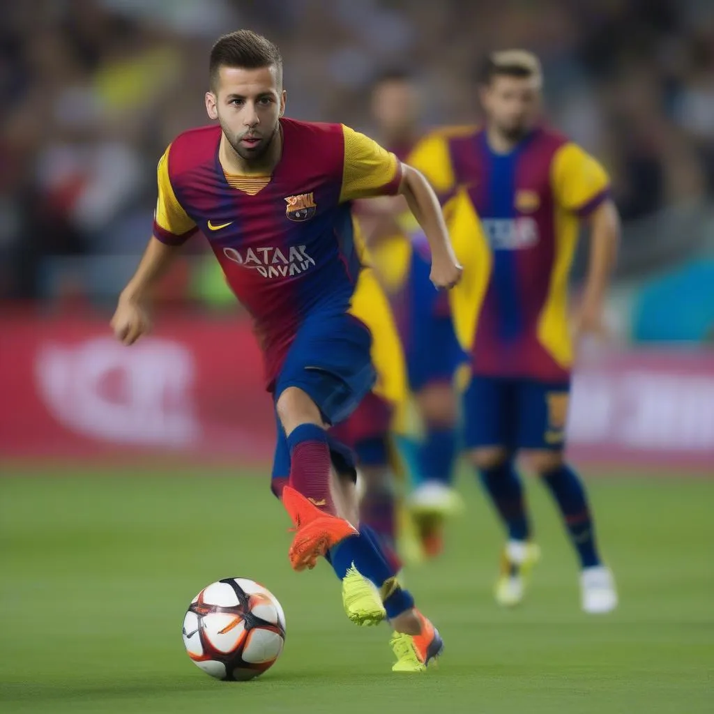 Jordi Alba trong một pha tấn công