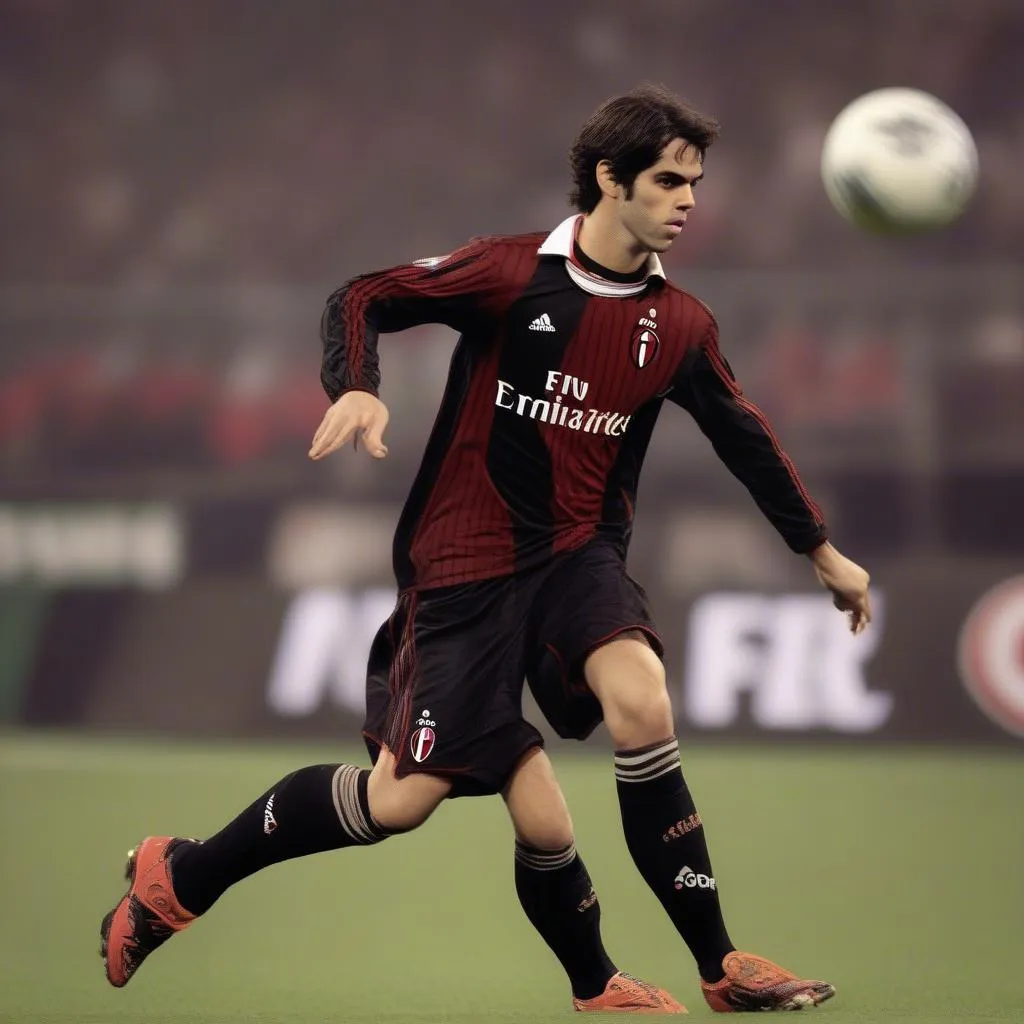 Hình ảnh Kaka trong màu áo AC Milan