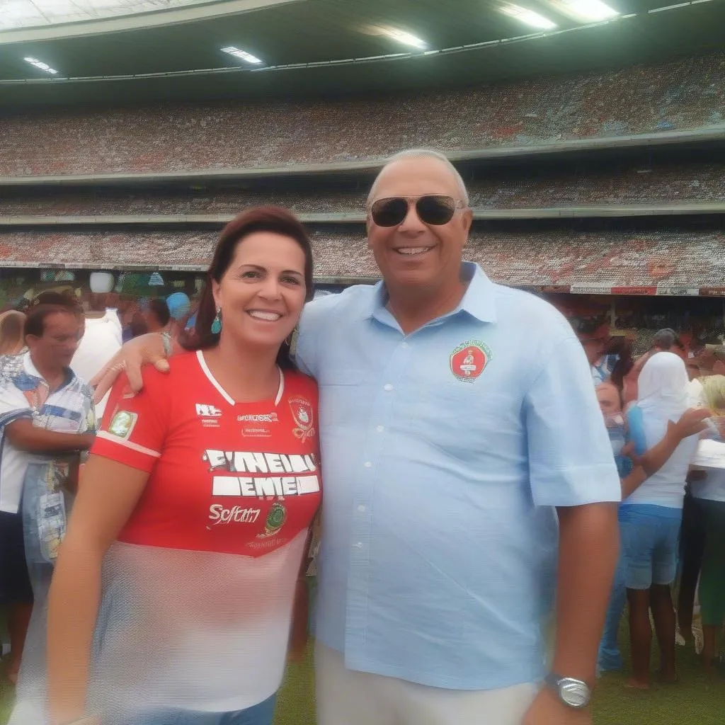 Katia Abreu and Ronaldo Caiado - Supporting Goiás Esporte Clube