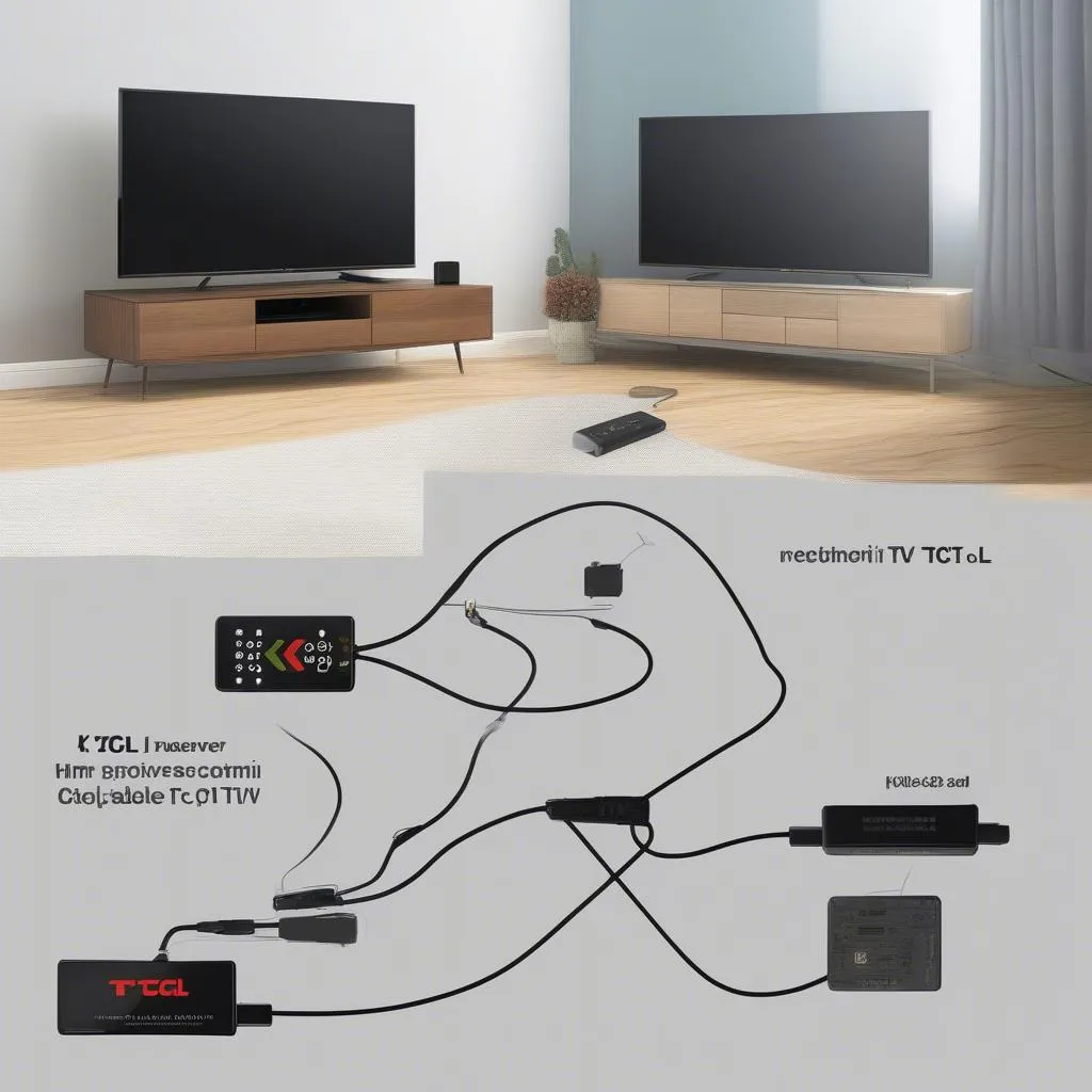 Kết nối đầu K+ với Tivi TCL bằng cáp HDMI