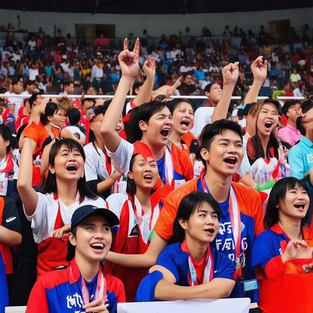 Khán giả cổ vũ nhiệt tình tại Asiad 2018