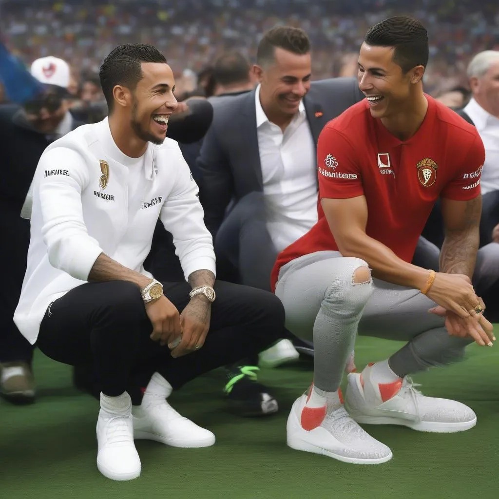 Lewis Hamilton và Cristiano Ronaldo Giao Lưu Thân Thiết