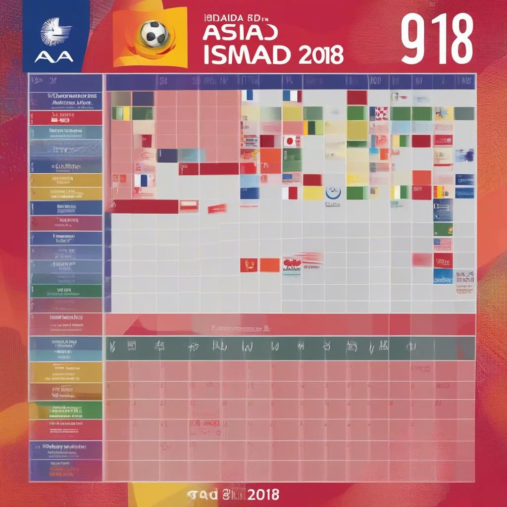 Lịch thi đấu bóng đá nam Asiad 2018