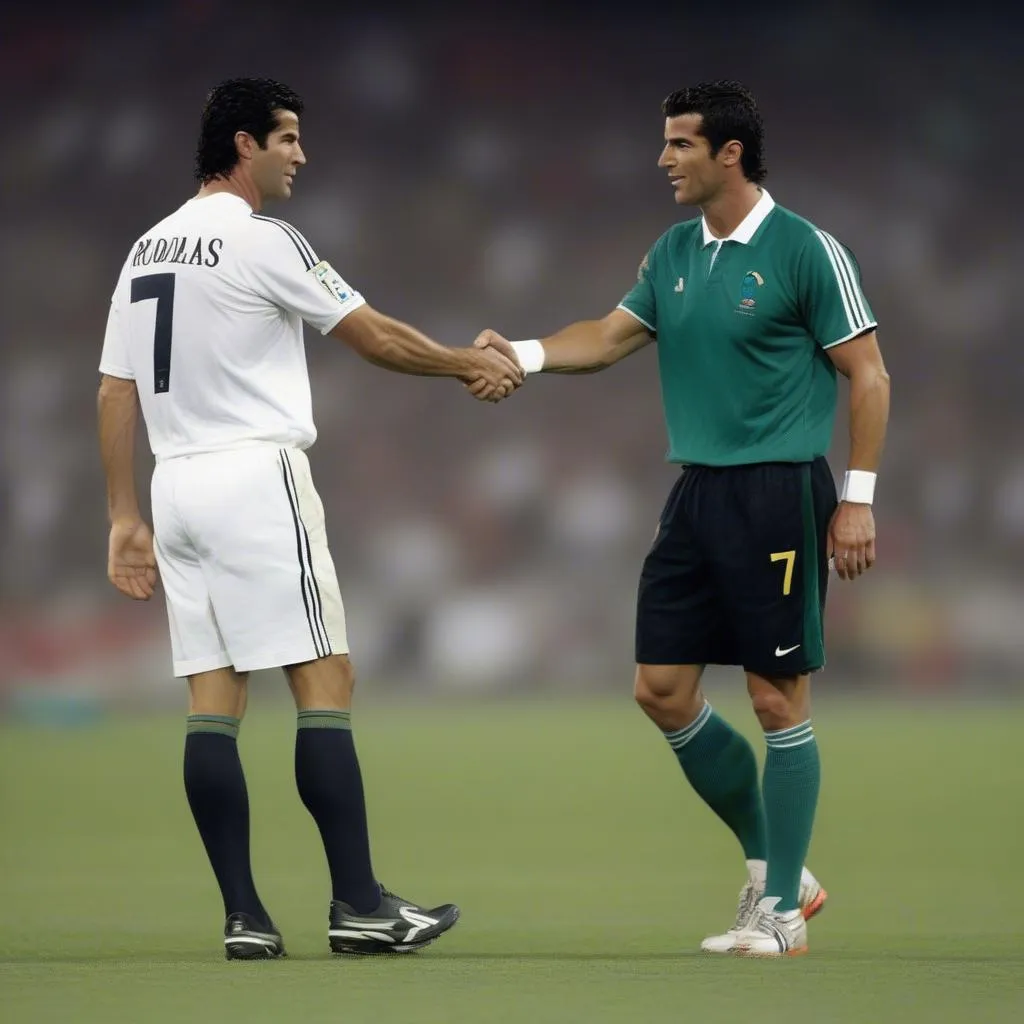 Luis Figo and Cristiano Ronaldo