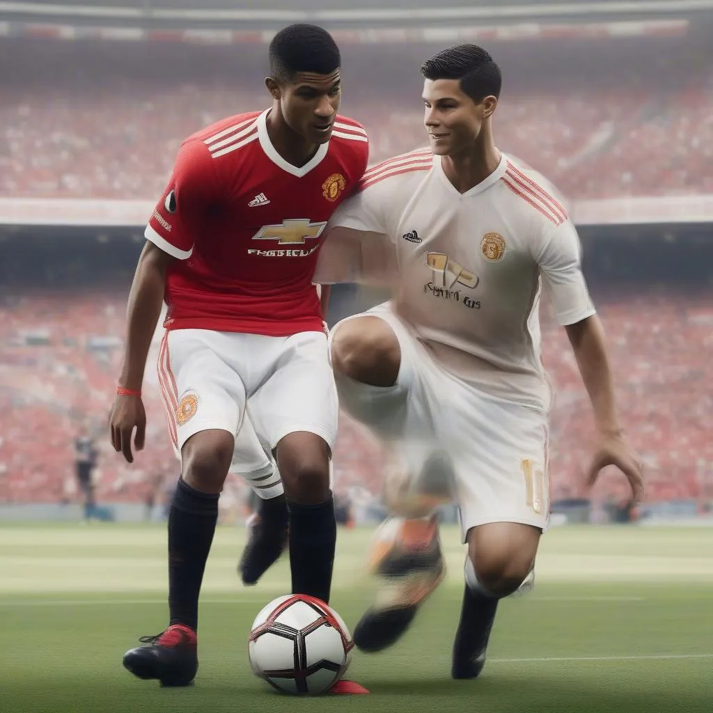 Marcus Rashford và Cristiano Ronaldo thời trẻ