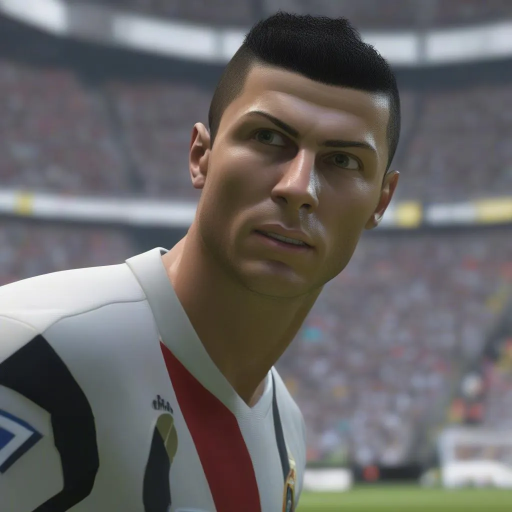 Cristiano Ronaldo's face in PES 2017 - a symbol of greatness in the virtual world