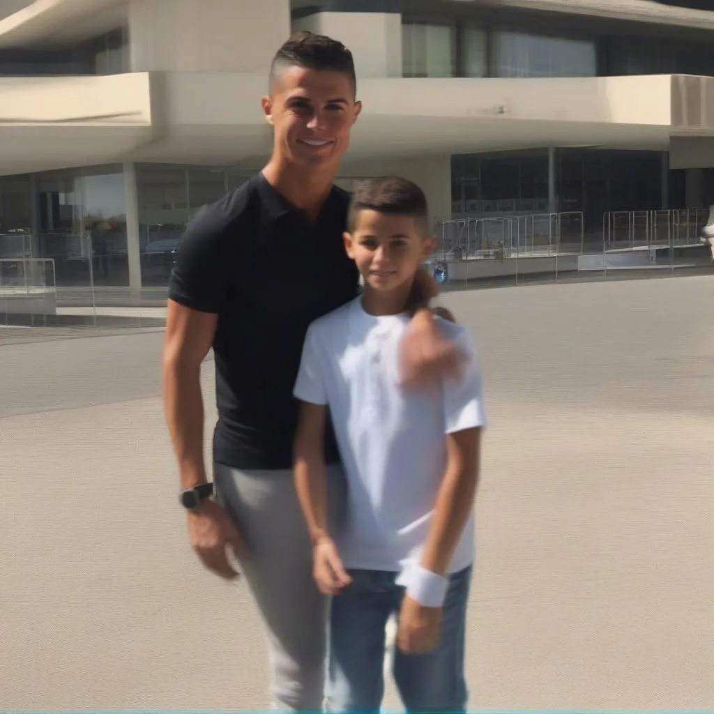 Ronaldo Jr với mẹ