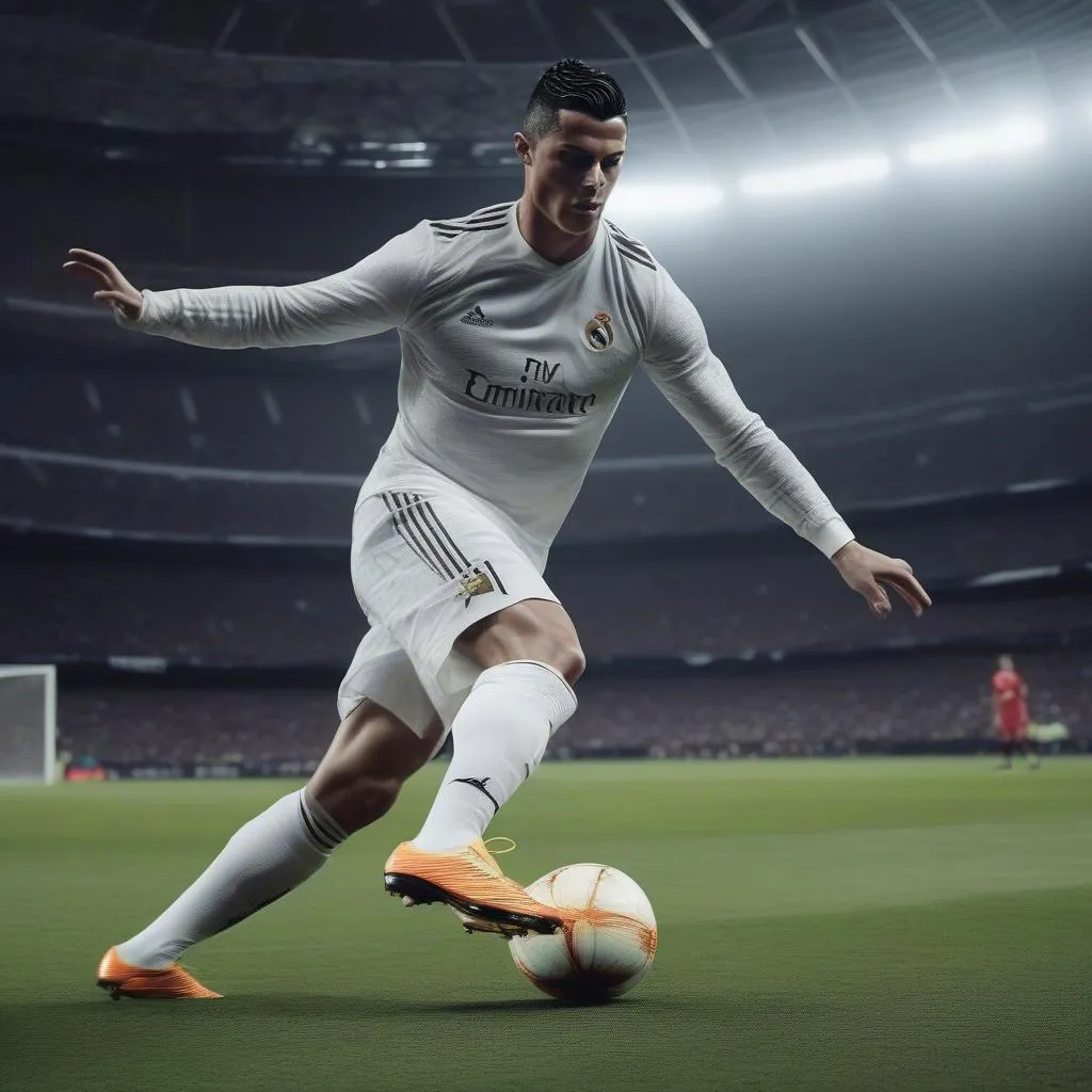 Cristiano Ronaldo in action, showcasing the Mercurial Superfly 360 FG Ronaldo, a testament to its speed and agility