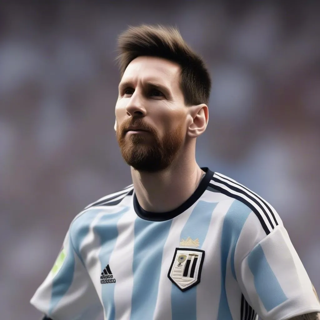 Hình ảnh Leo Messi trong màu áo Argentina - Một trong những tượng đài bóng đá vĩ đại nhất thế giới