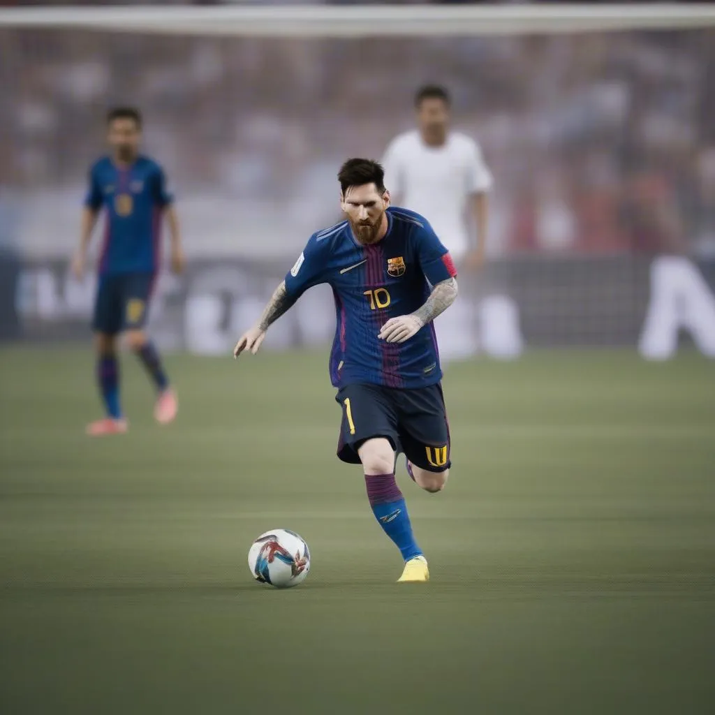 Hình ảnh Messi dribble siêu phàm