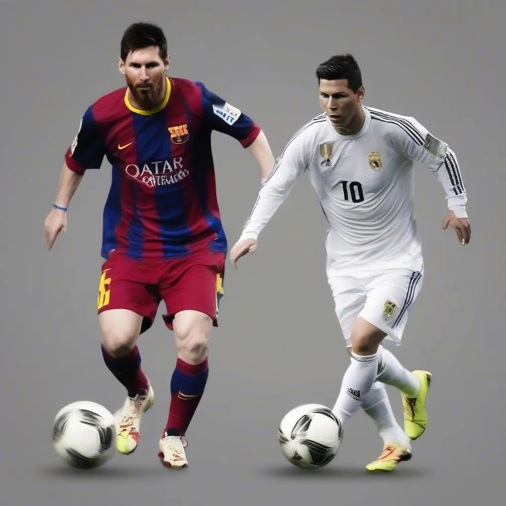 Messi và Ronaldo có phong cách chơi bóng khác biệt, Messi thiên về kỹ thuật, Ronaldo thiên về sức mạnh