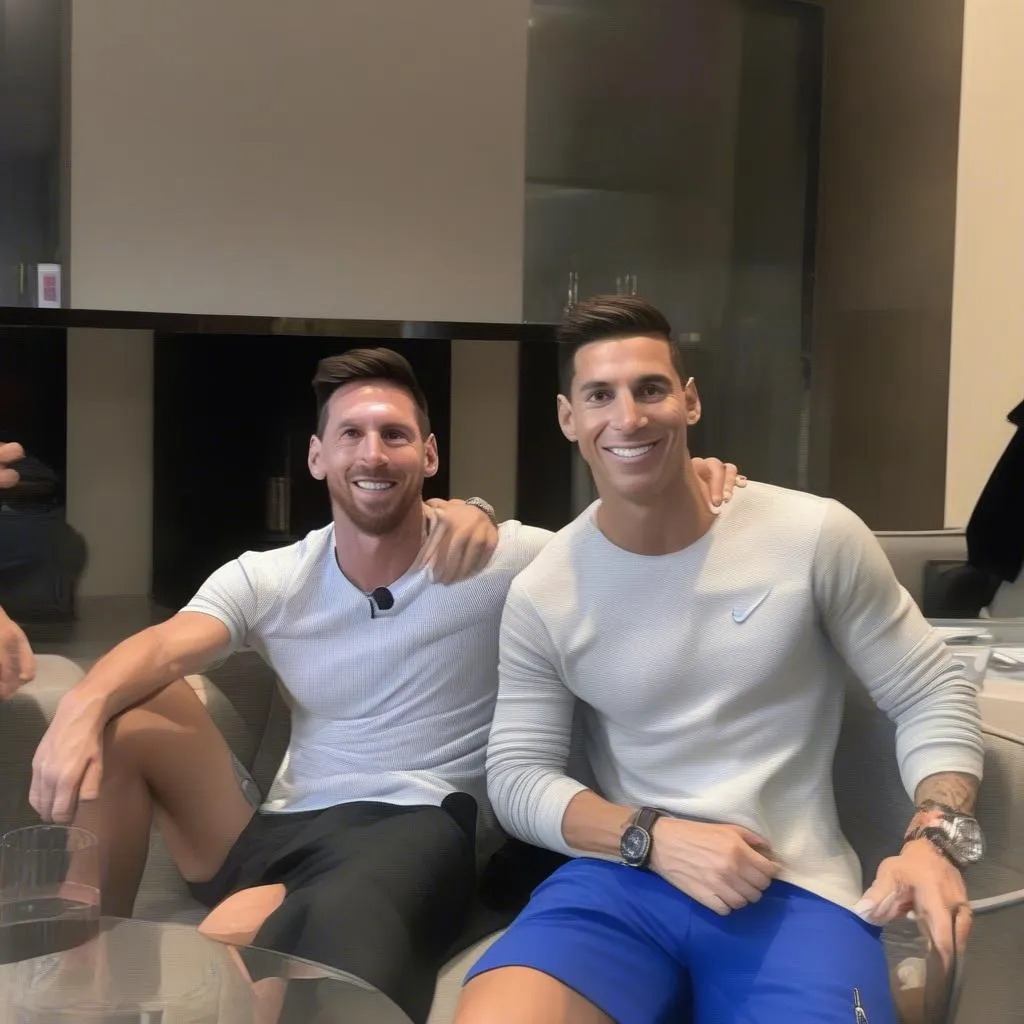 Messi mời Ronaldo dự đám cưới:  Hình ảnh hai siêu sao bóng đá vui vẻ bên nhau