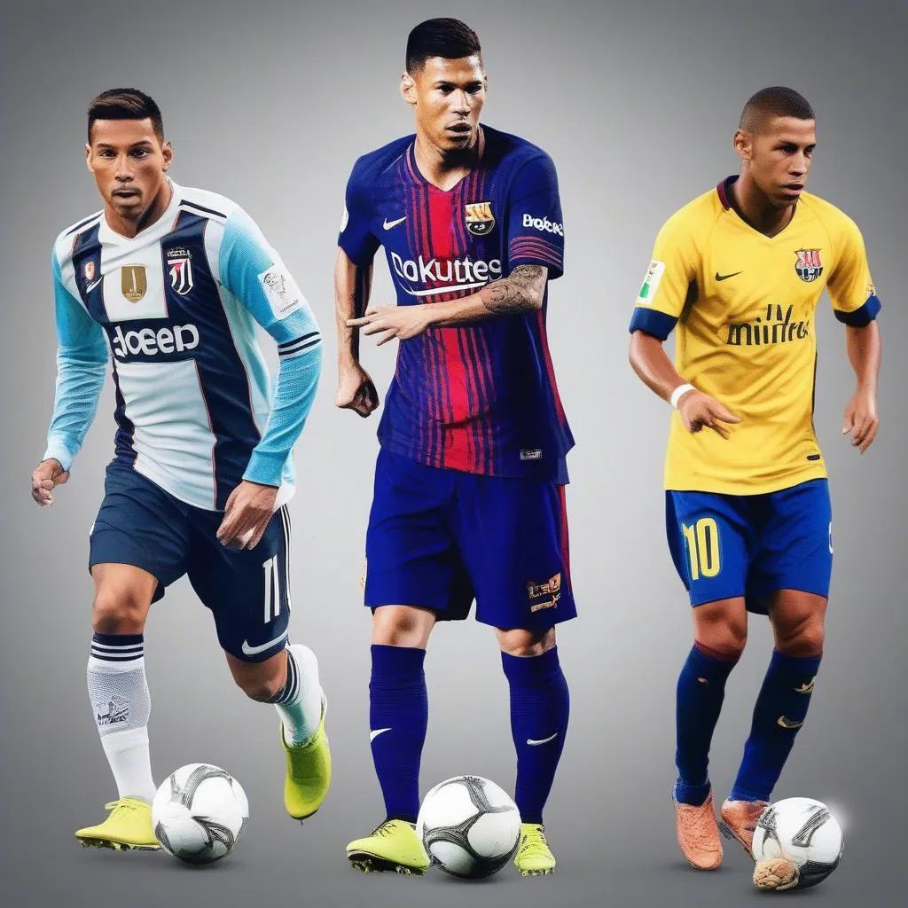 Bốn cầu thủ hàng đầu thế giới: Messi, Ronaldo, Mbappe và Neymar