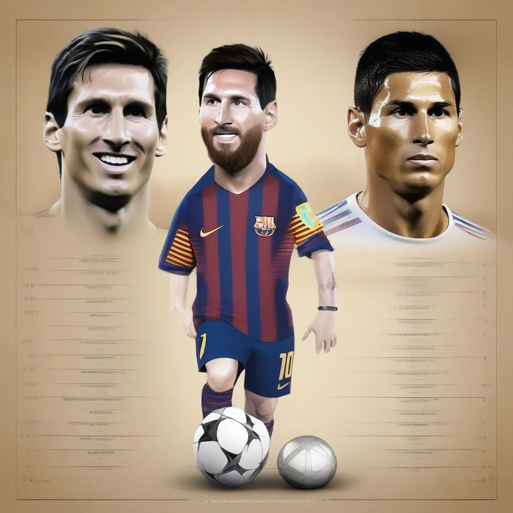 So sánh lịch sử của hai ngôi sao bóng đá thế giới Lionel Messi và Cristiano Ronaldo