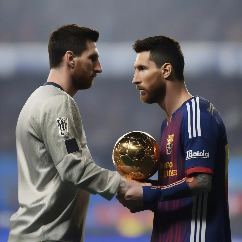 Messi và Ronaldo tranh giải thưởng