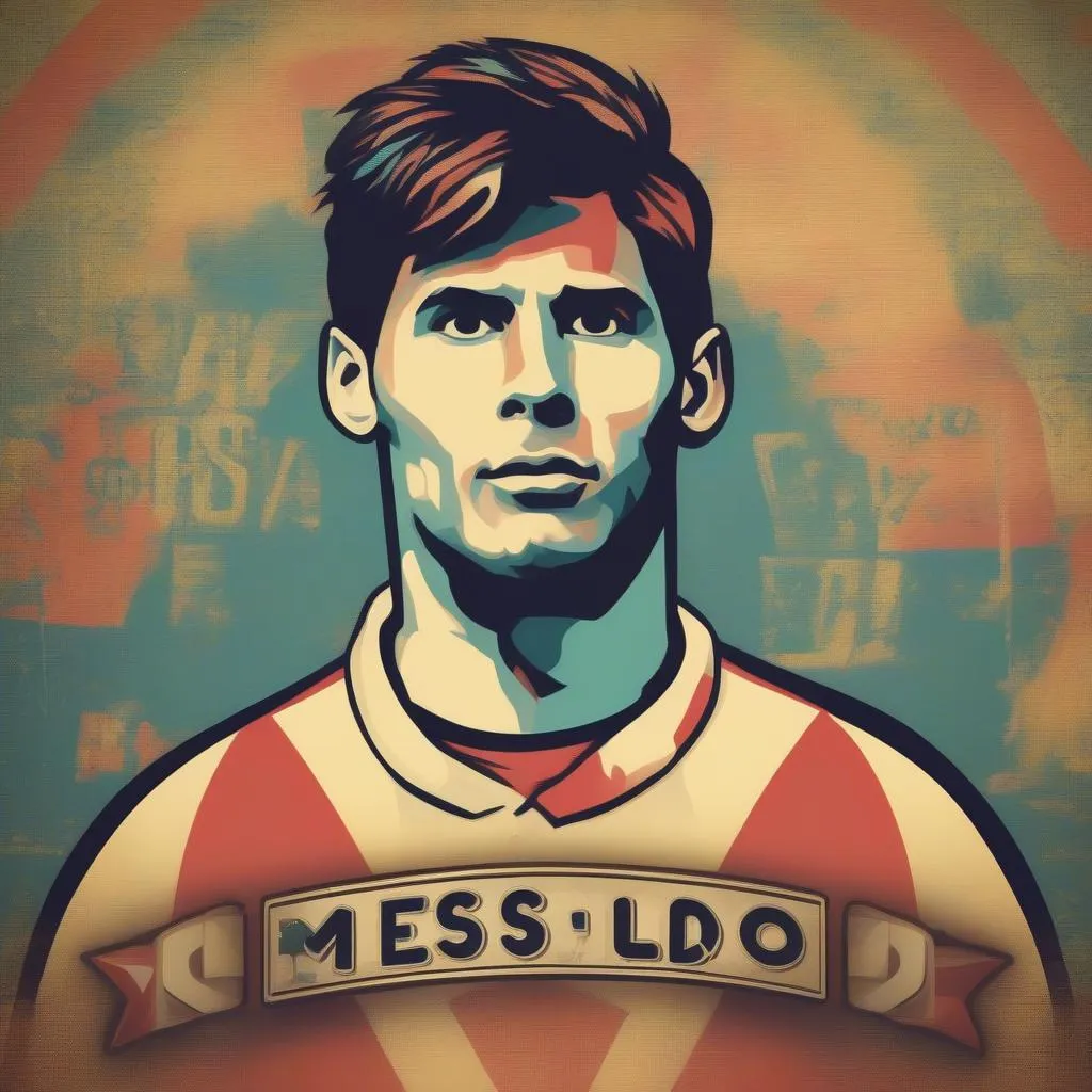 Hình nền Messi Ronaldo retro