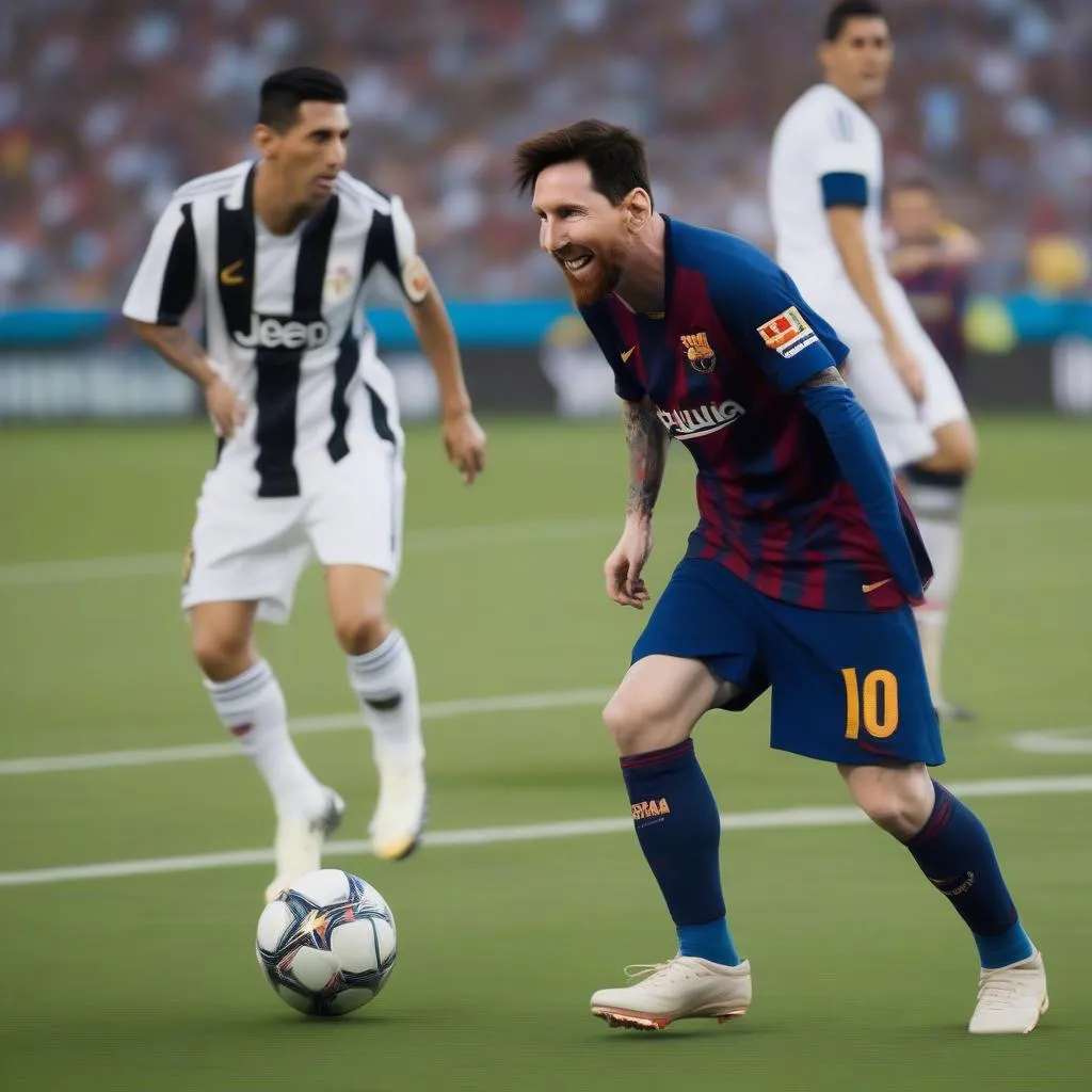 Messi troll Ronaldo và Di Maria bằng kỹ thuật