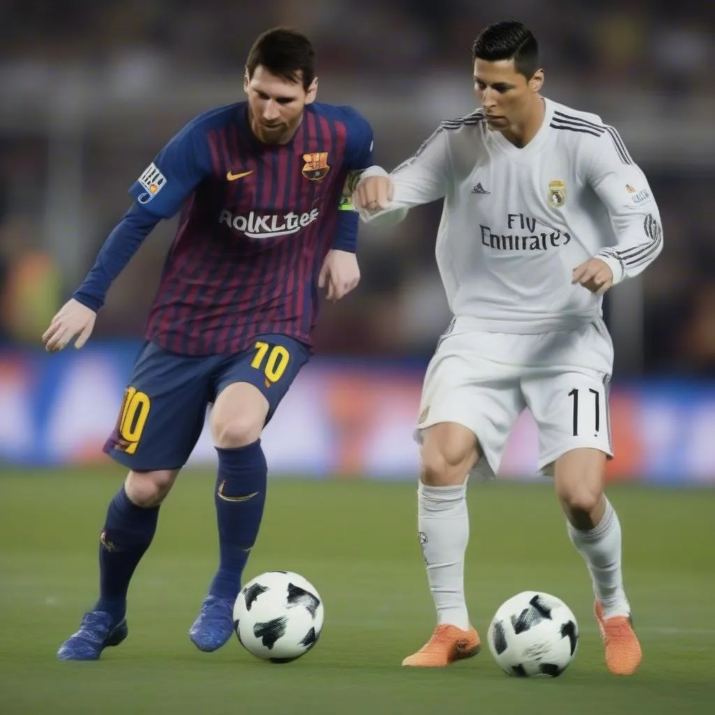 Lionel Messi và Cristiano Ronaldo, hai biểu tượng bóng đá vĩ đại nhất thế giới.