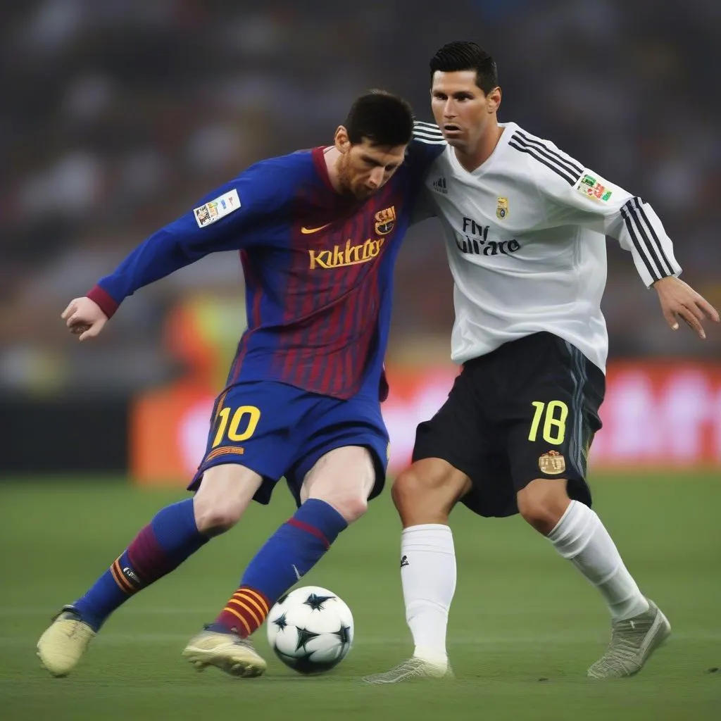 So sánh phong cách chơi bóng của Messi và Ronaldo