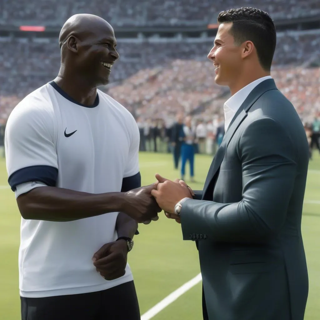 Michael Jordan và Ronaldo trong cuộc gặp gỡ lịch sử