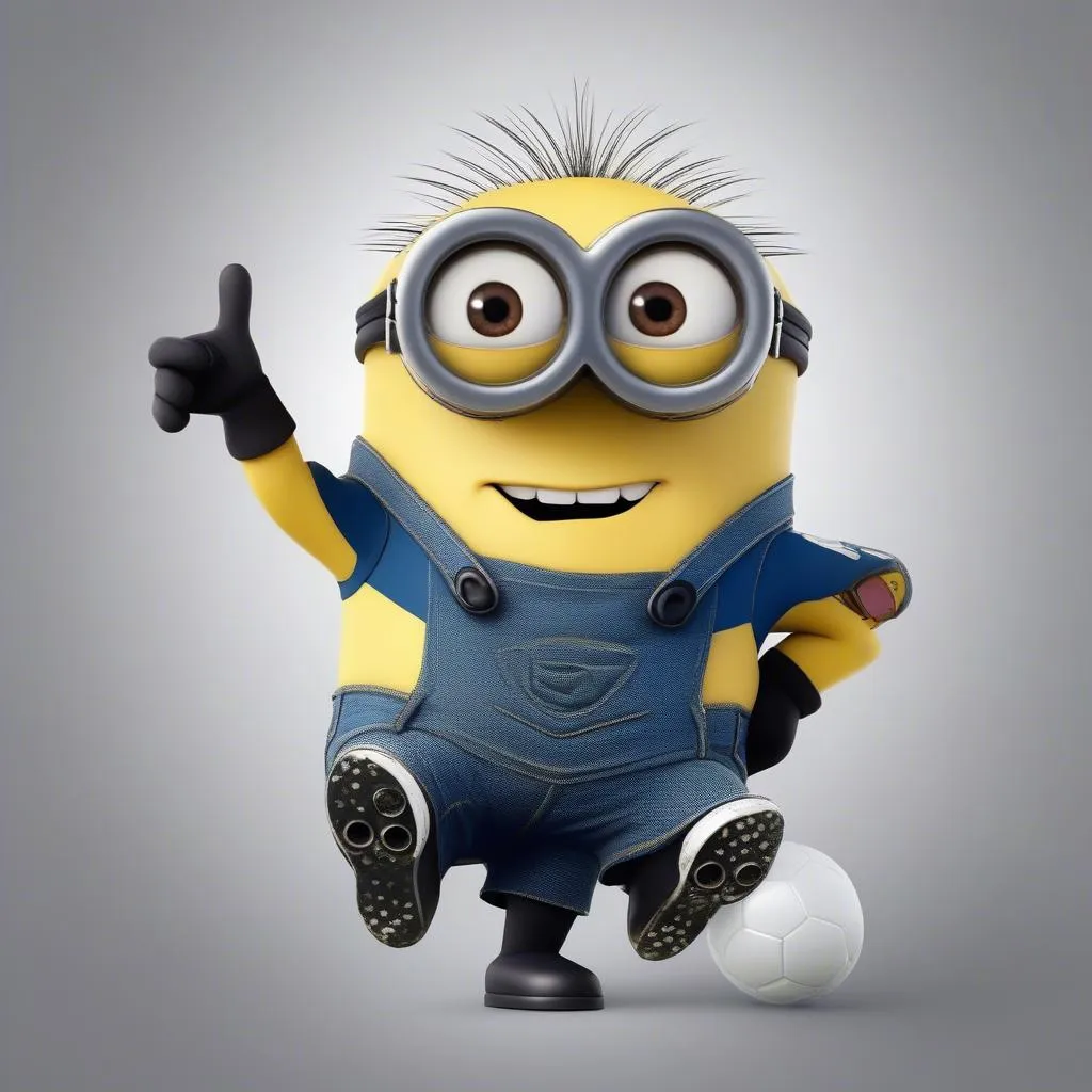 Hình ảnh Minion Ronaldo trong bộ đồ bóng đá