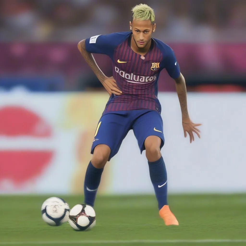 Neymar khích thú sân cỏ