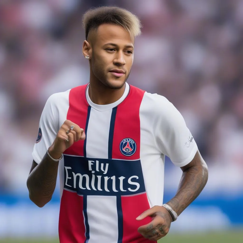 Hình ảnh Neymar Jr. trong màu áo Paris Saint-Germain