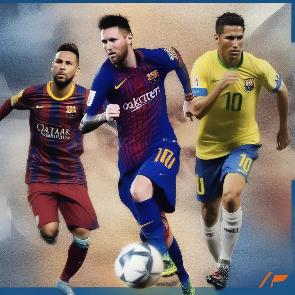 Neymar, Messi, và Ronaldo, ba cầu thủ bóng đá huyền thoại