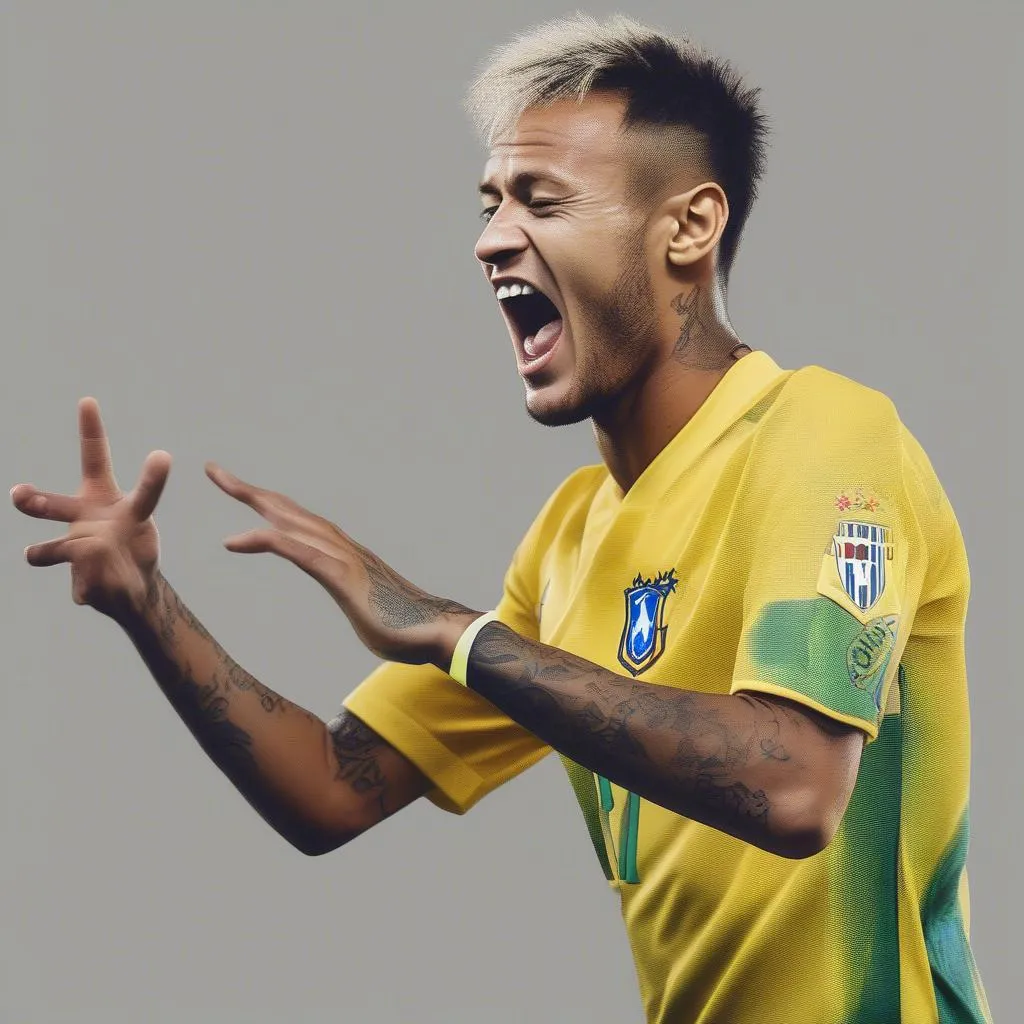 Neymar, cầu thủ bóng đá tài năng của Brazil, nổi tiếng với kỹ năng chơi bóng điêu luyện