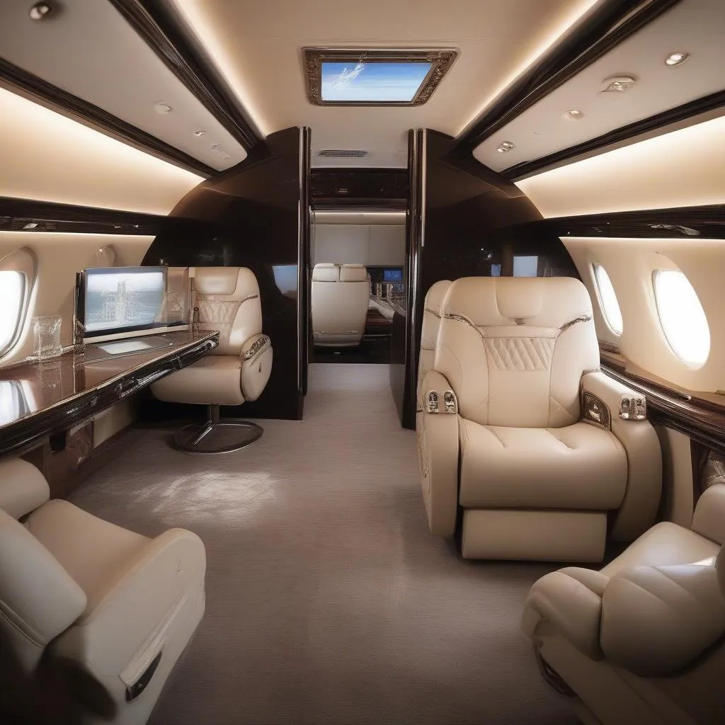 Interior-of-Ronaldo-private-jet