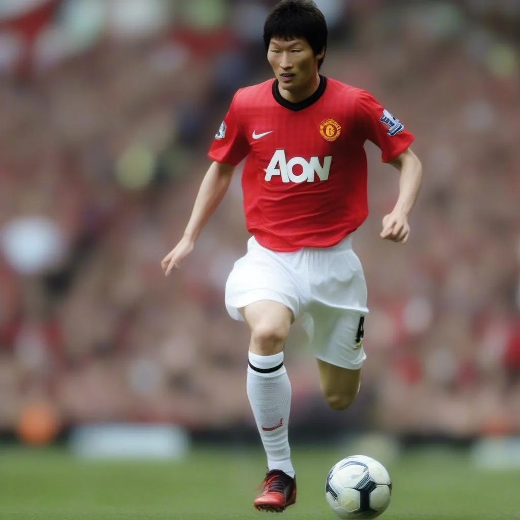 Park Ji Sung trong màu áo MU