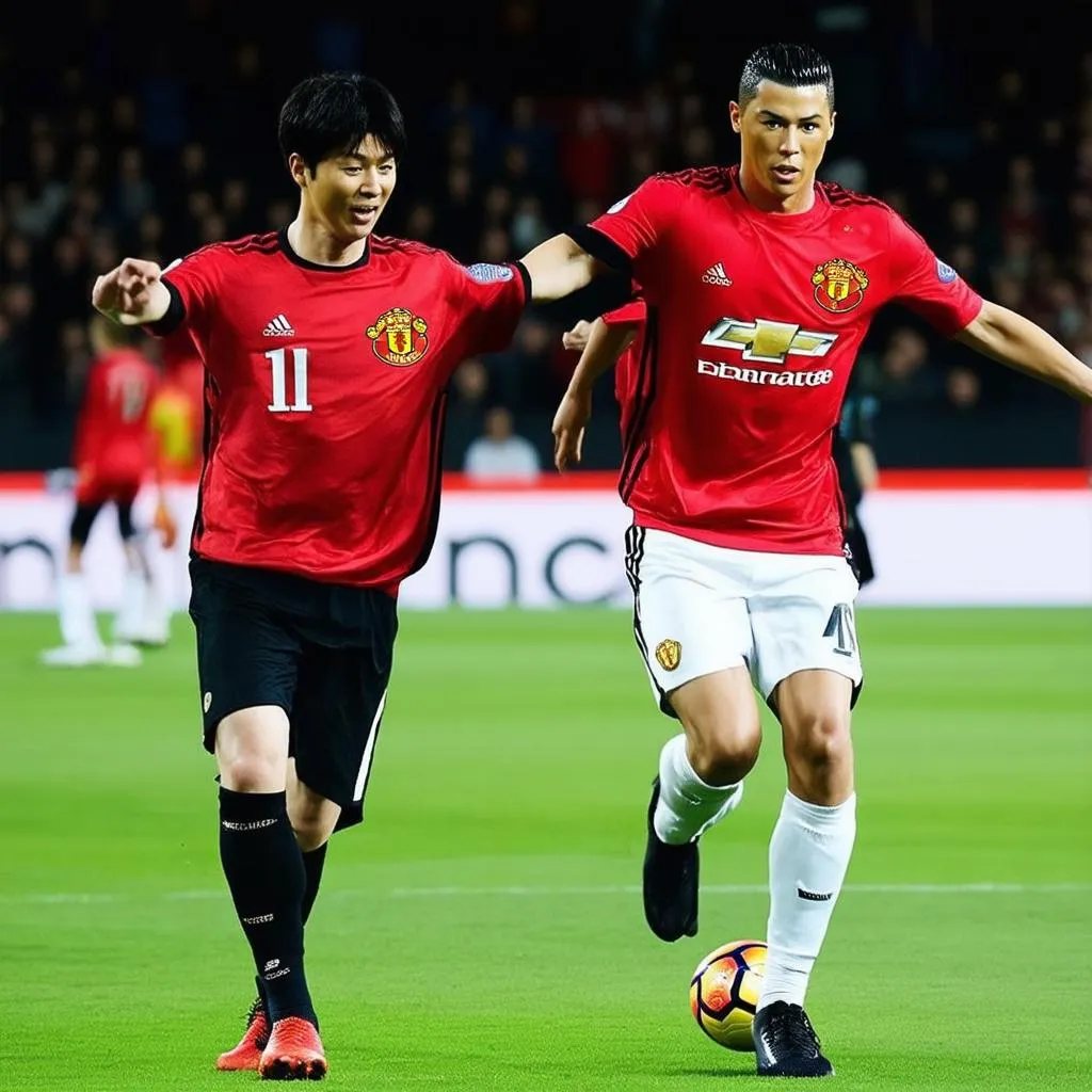 park-ji-sung-va-ronaldo-béo-ỏ-mu