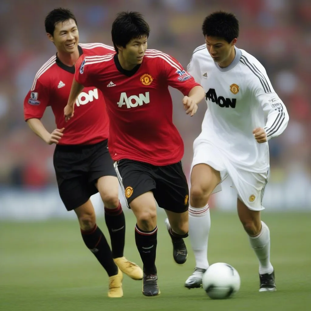 Park Ji-Sung và Ronaldo chơi cùng nhau ở Manchester United