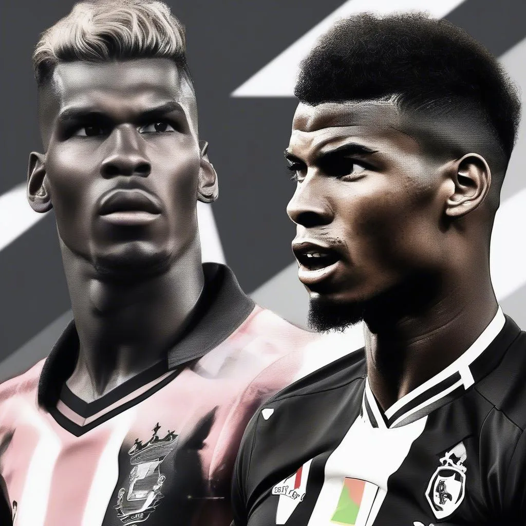 Hình ảnh Pogba thể hiện sự ngưỡng mộ với Ronaldo