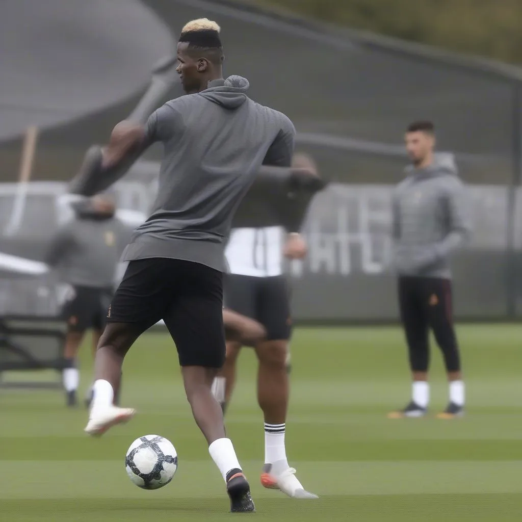 Hình ảnh Pogba tập luyện chăm chỉ