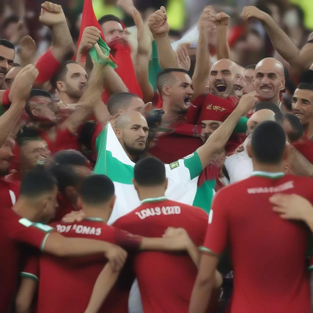 Hình ảnh trận đấu tứ kết World Cup 2022 giữa Bồ Đào Nha và Morocco