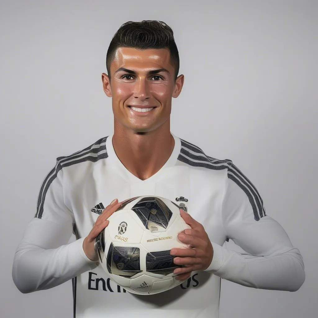 Quả bóng được Cristiano Ronaldo ký tặng