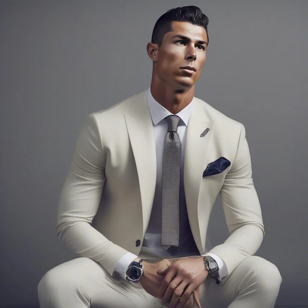 Ronaldo tự tin diện quần áo thể hiện phong cách riêng