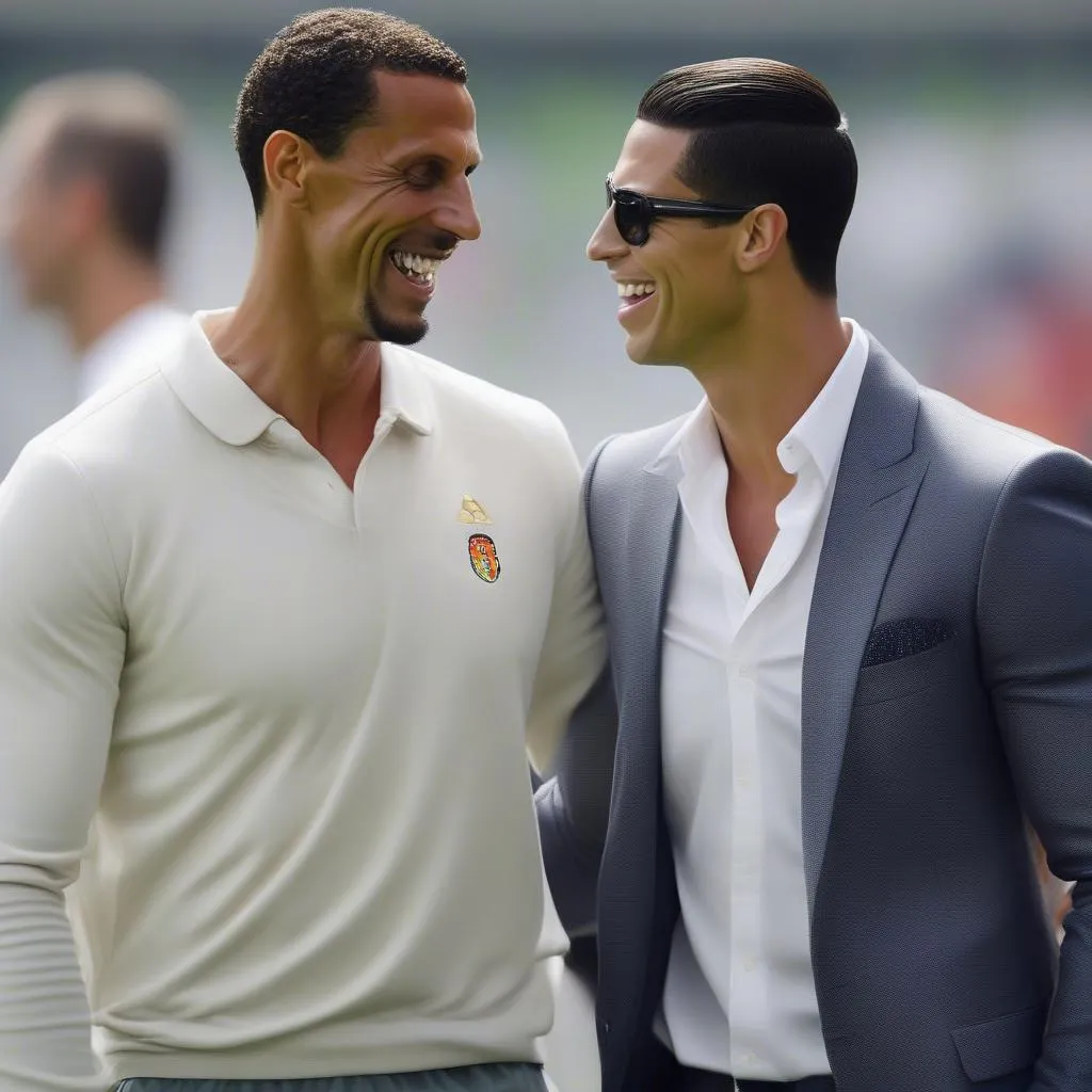 Rio Ferdinand và Ronaldo bên ngoài sân cỏ