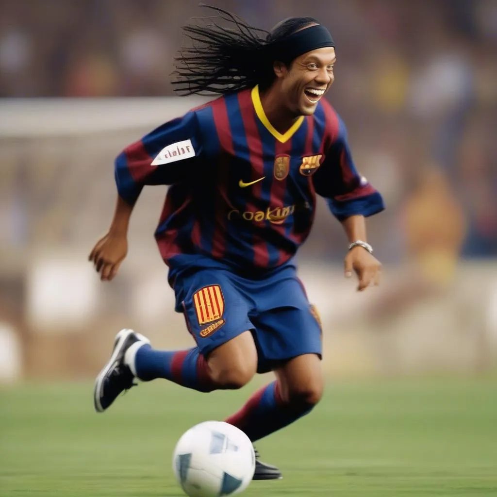 Ronaldinho trong màu áo Barcelona