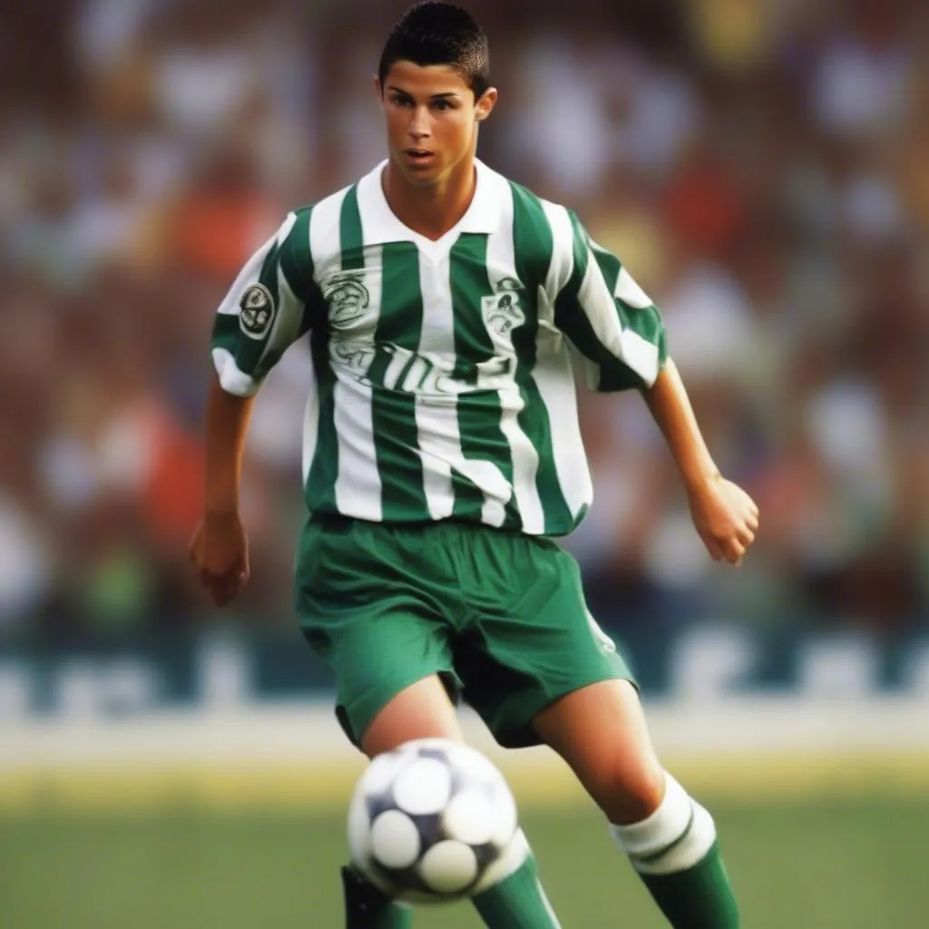 Cristiano Ronaldo 15 tuổi gia nhập Sporting Lisbon