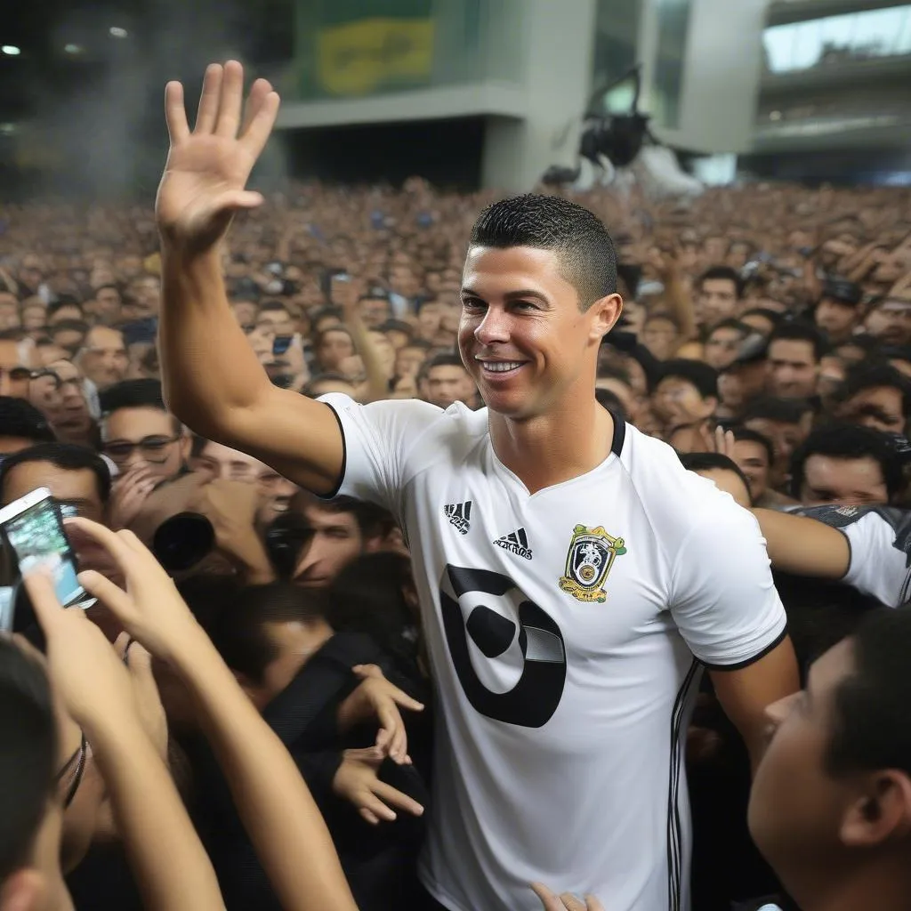 Ronaldo nhận được sự chào đón nồng nhiệt từ người hâm mộ Brazil