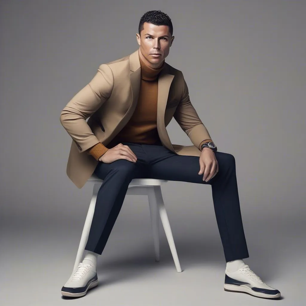 Ronaldo in a fashion shoot in 2018: Elegance and style