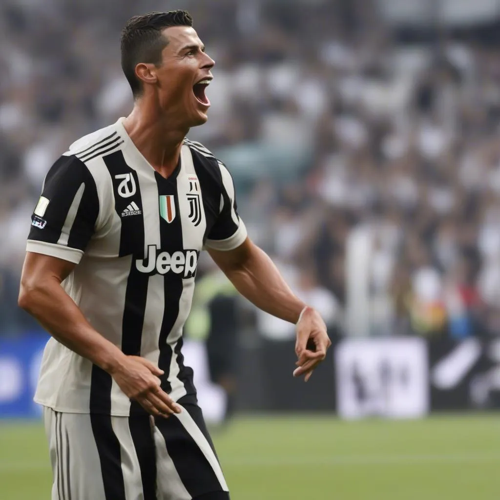 Ronaldo ghi bàn cho Juventus năm 2018