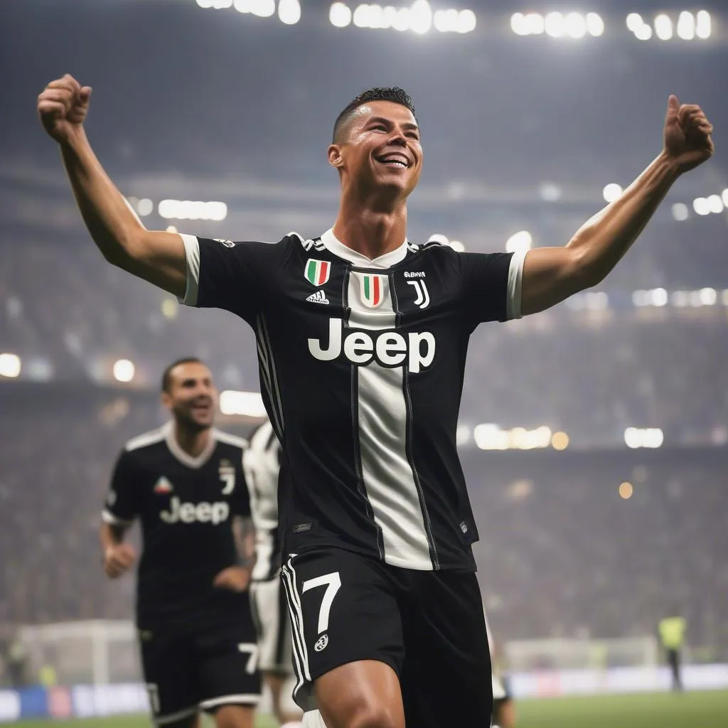 Ronaldo Juventus 2018: Hình ảnh ăn mừng đầy phấn khích