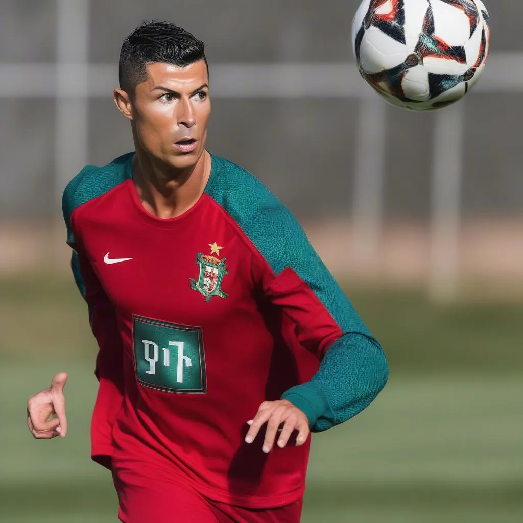 Ronaldo training in the 2018 World Cup: Concentration and focus