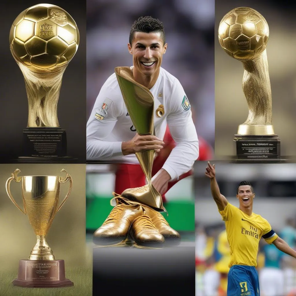 Ronaldo sở hữu 5 đôi giày vàng danh giá trong sự nghiệp