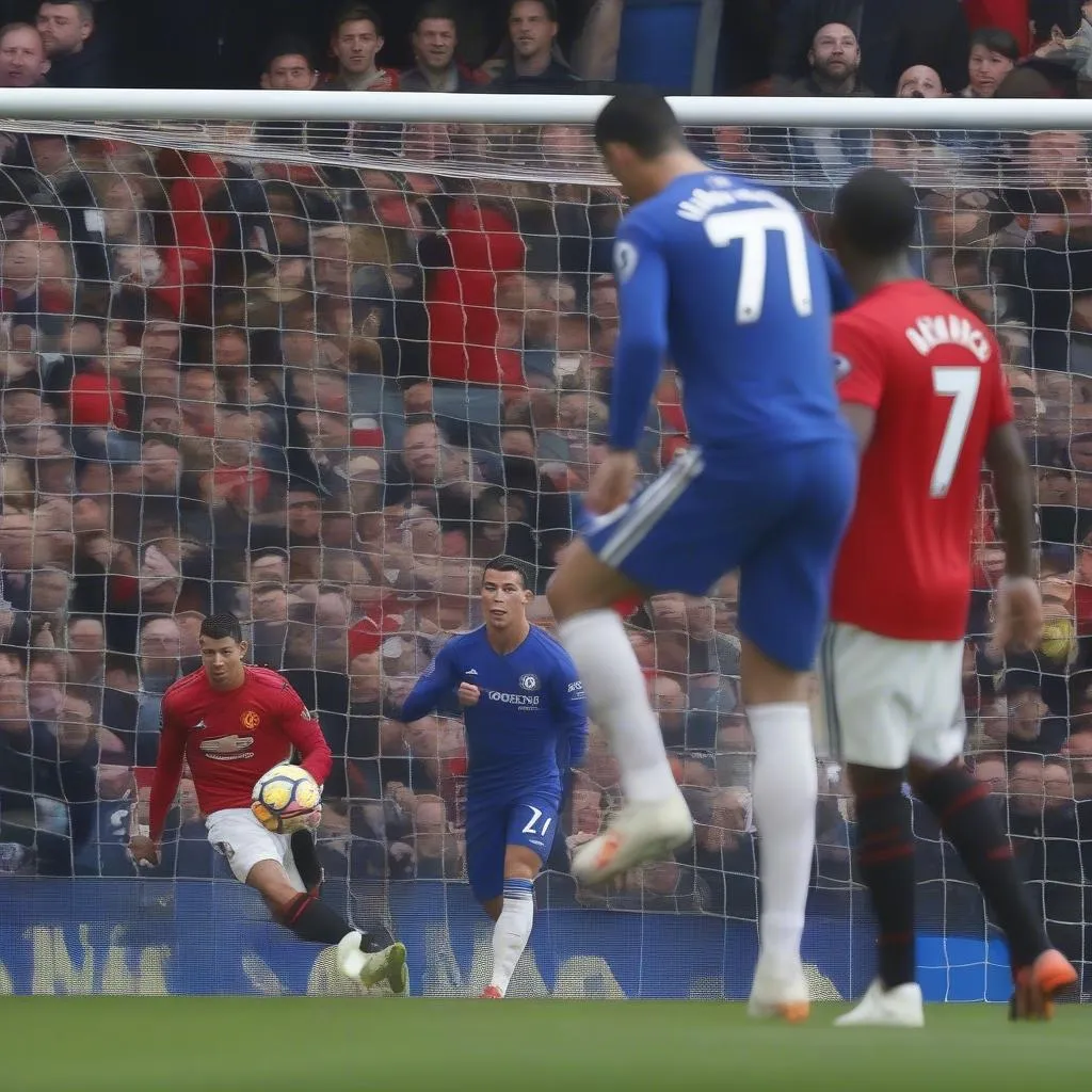 Cristiano Ronaldo ghi bàn trong màu áo Manchester United, Chelsea đối đầu với Manchester United ở Stamford Bridge