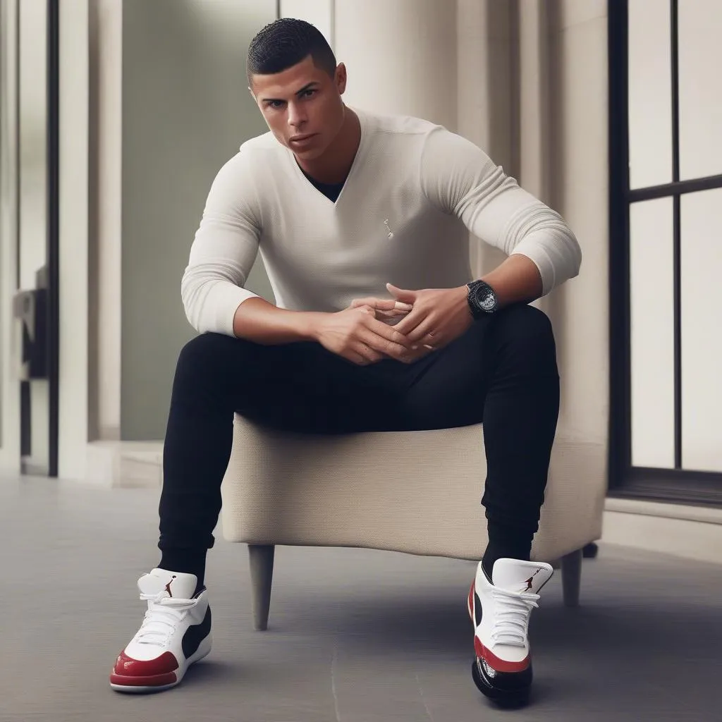 Ronaldo với Air Jordan 11 Retro &quot;Bred&quot;